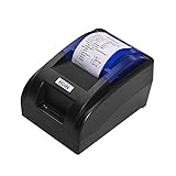 Bisofice Impresora térmica de Recibos portátil de 58mm Impresora Tickets con Interfaz BT y USB Impresión Clara de Billetes de Alta Velocidad Compatible con el Conjunto de comandos ESC/POS